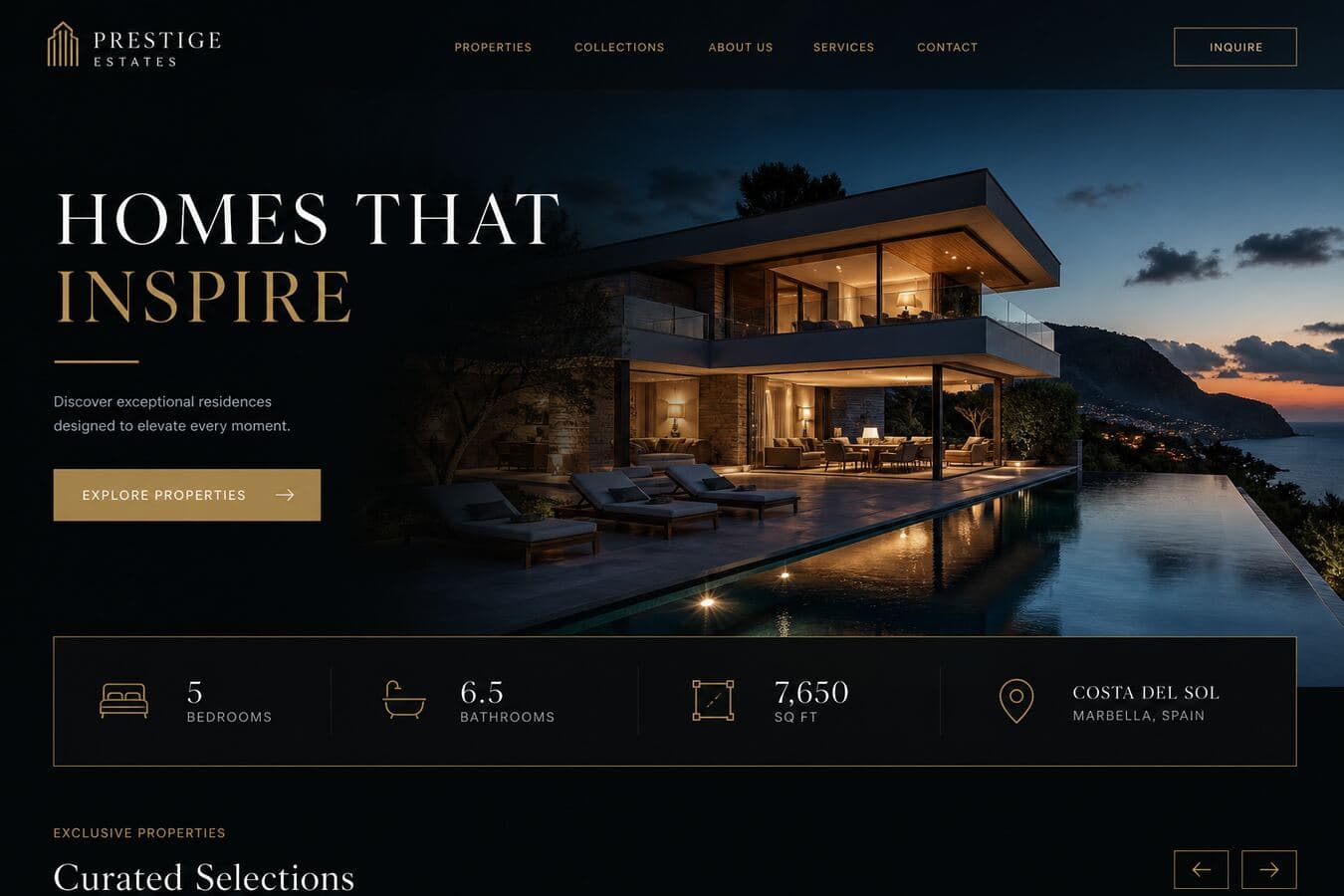 Aurora Estates luxury real estate hero