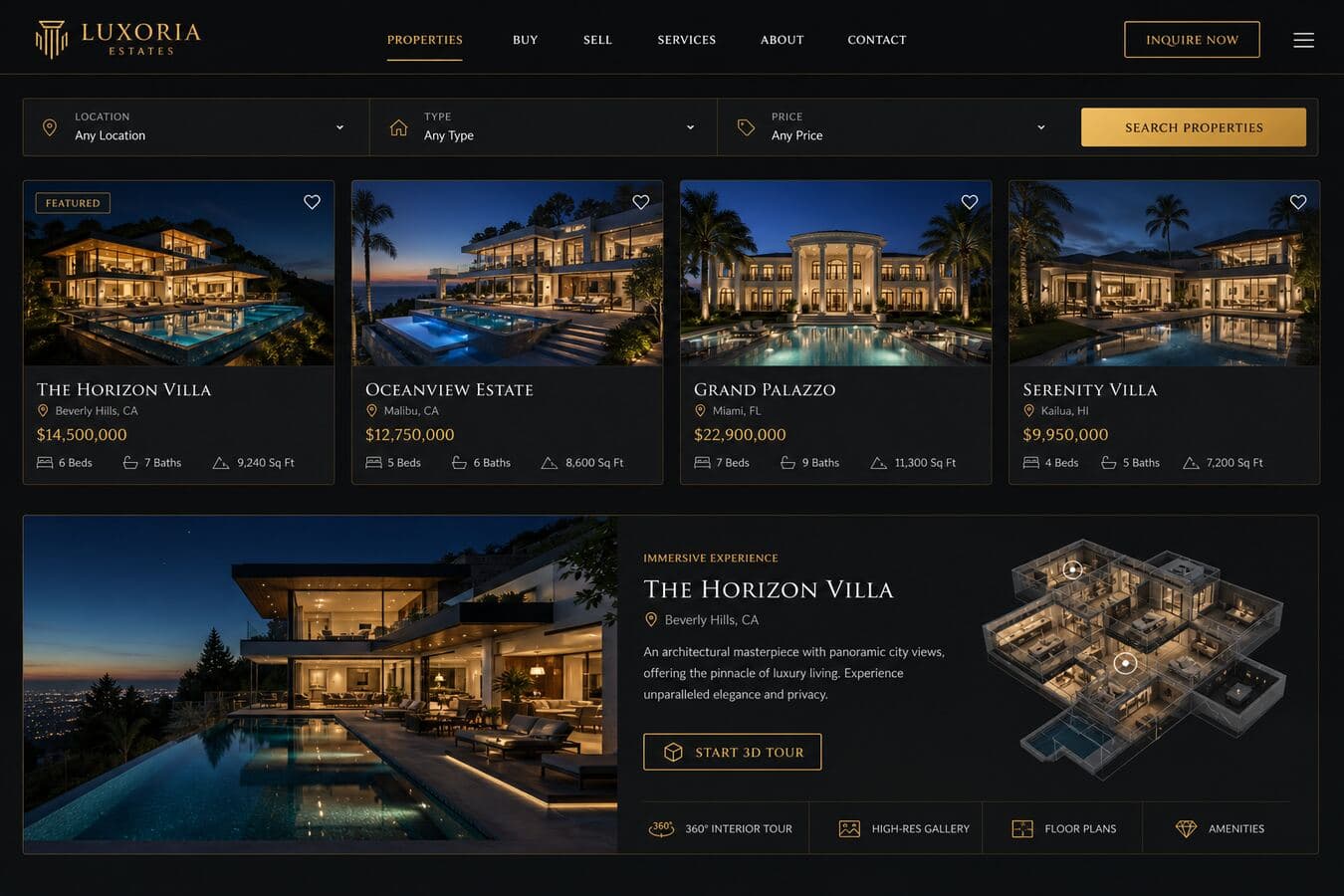 Aurora property listings and search filters